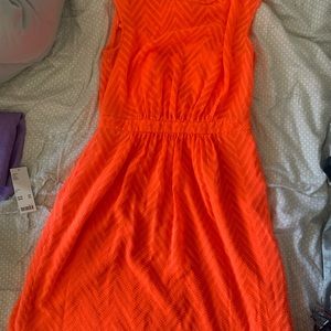 Bright orange J crew dress, size 4